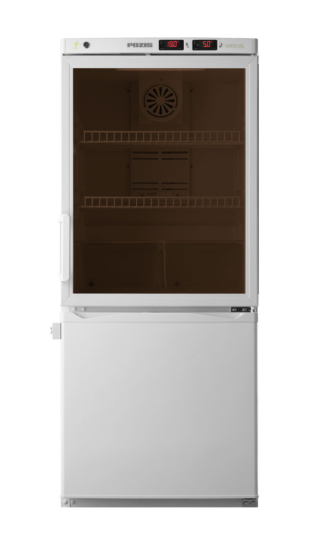 Холодильник комбинированный лабораторный ХЛ-250 "POZIS" (тон. стекло/металл)
